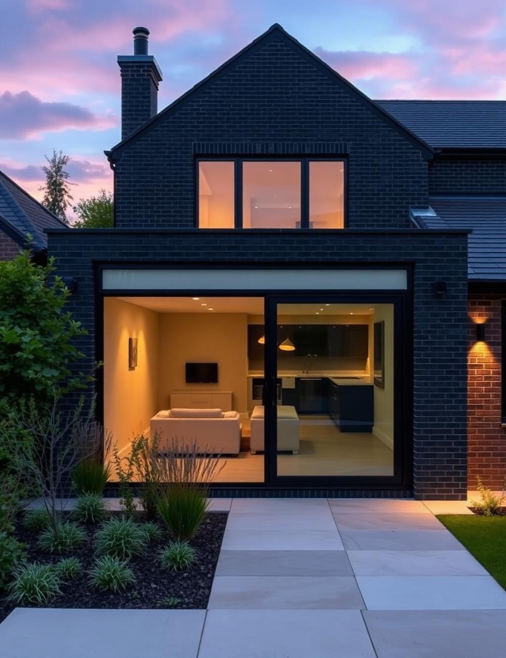 Nieuwbouwuitbreiding met glaspartij — Woning Kapellen
